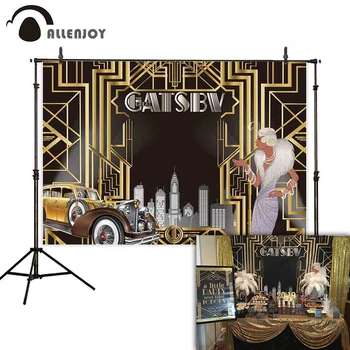 

Allenjoy photographic background Gatsby Luxury car beauty luxury Party photo studio photocall printed shoot prop backdrop