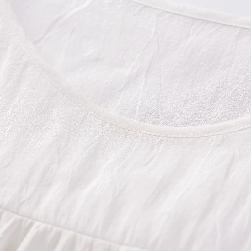 ARTKA осеннее Новое Женское платье Элегантное однотонное белое платье с длинными рукавами с круглым вырезом Свободное длинное платье для женщин LA10199Q