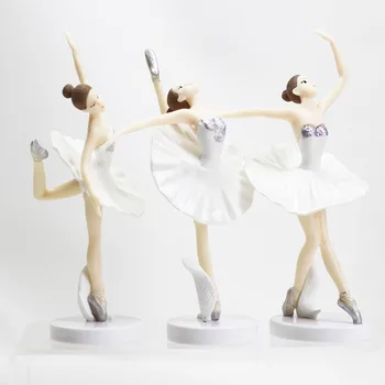 

3x Cute Dancing Ballet Girls Statue Figurine Grils Statue Shelf Decor