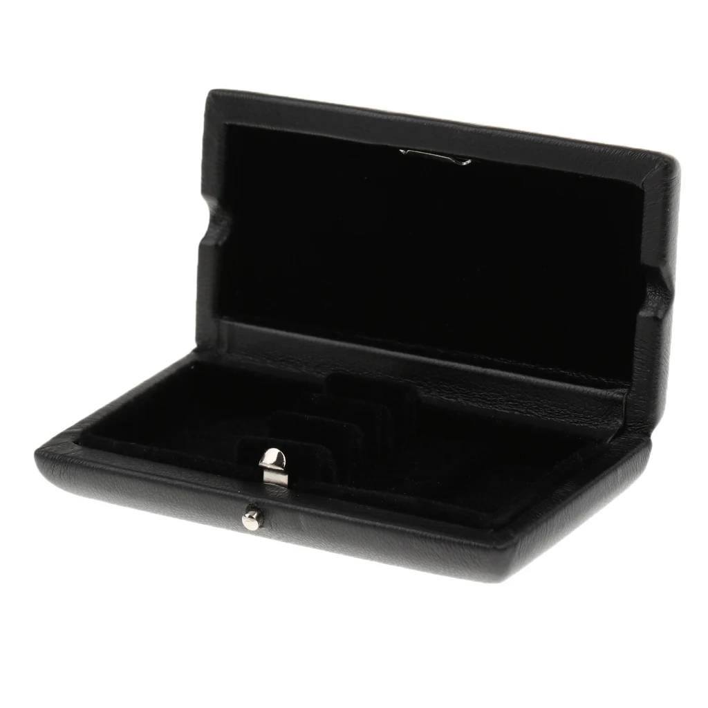 3pcs Oboe Reed Case Wooden + PU Leather Reed Storage Case Holder Box Fits for Oboe