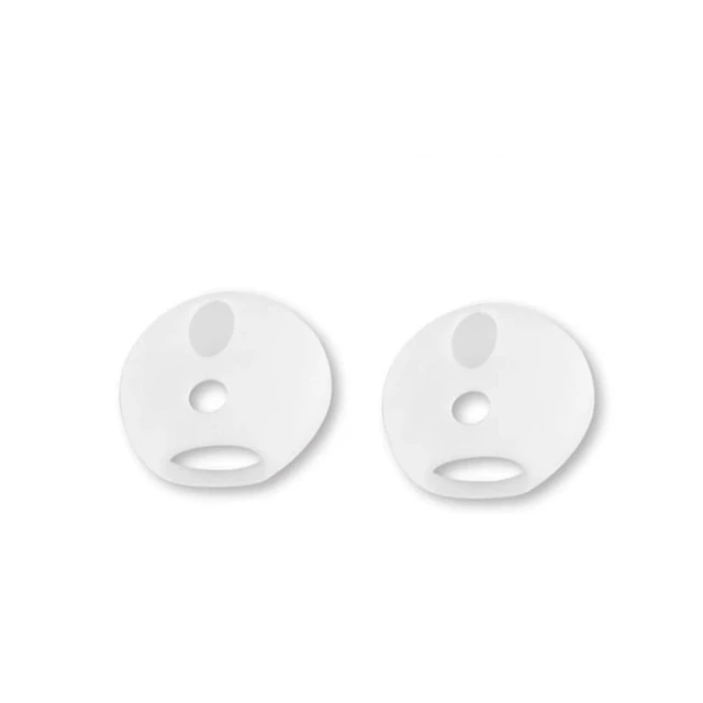 For Apple airpods anti-lost silicone sleeve wireless Bluetooth headset case ultra-thin non-slip ear caps for air pods earphone white