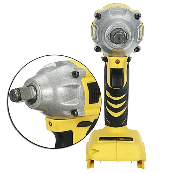 

Cordless Impact Wrench Driver Torque Automotive Yellow Power tool LED 18V