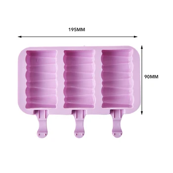 

Ice Cream Mold Ice Cubes Tray Freeze Popsicle Silicone Molds For Epoxy Resin DIY Ice Cream Tools With 50 Wood Sticks