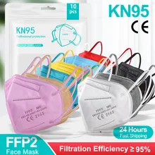Ffp2 máscara 5 camadas mascarilla fpp2 homóloga europa kn95 ffp2reutilizável preto ffp2mask máscara protetora ffp3 fpp3 máscara