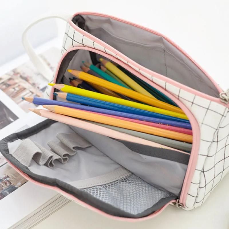 

Big Capacity Storage Pouch Marker Pen Pencil Case Stationery Bag for School Office Students OD889