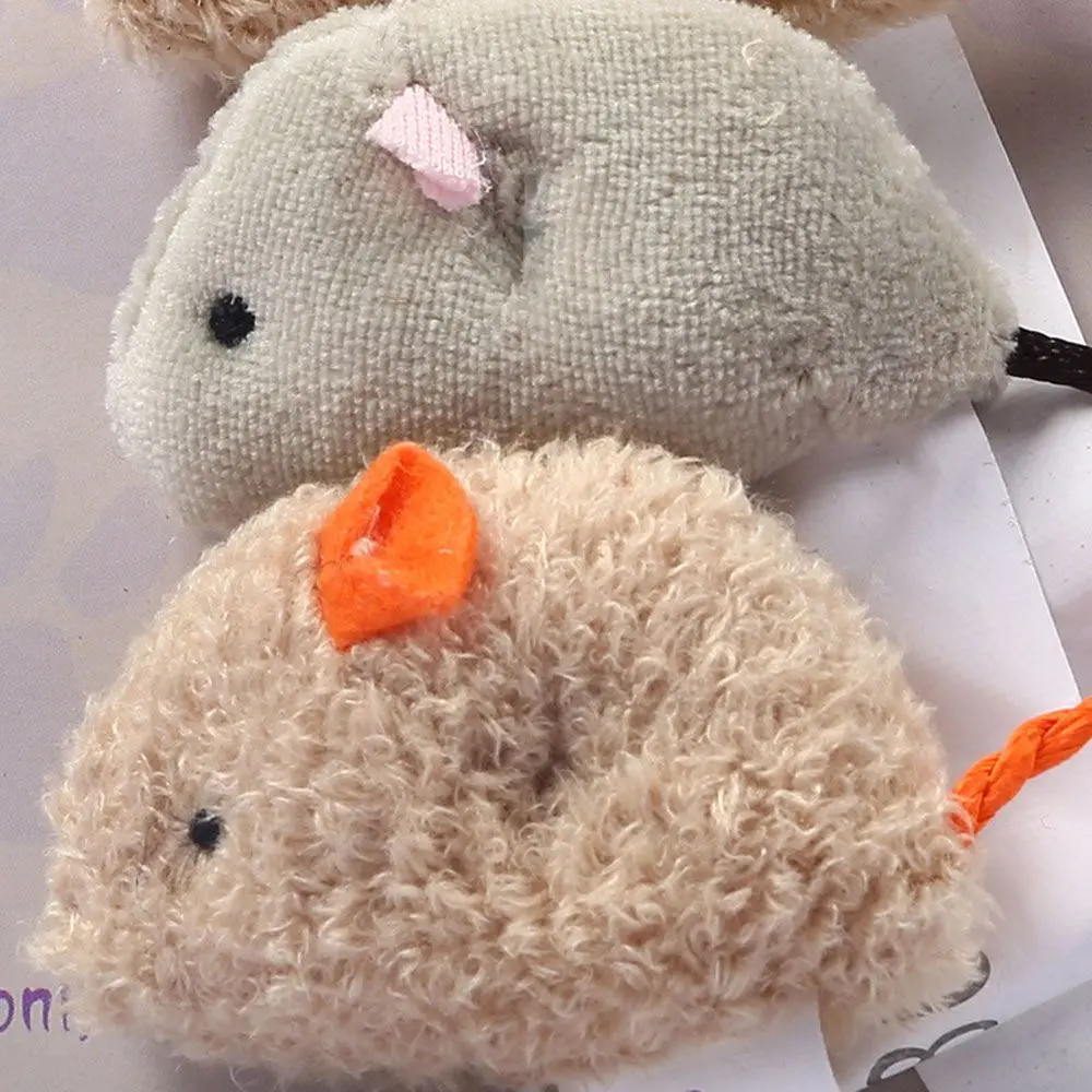 3pcs/set Plush Simulation Mice Toy Rat Squeak Noise Sound Pet Cat Toys Mouse Interactive Playing Supplies Pets Accessories