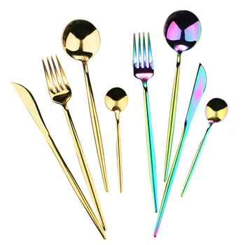 

304 Stainless Steel Cutlery Set Knife Fork Spoon Chopsticks Cutlery Dinner Silverware Tableware Set Dinnerware Set