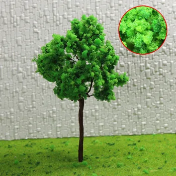 1:50 Iron Wire Light Green Trees O HO Scale Train Layout Set Model Trees 11.5cm G11054 10pcs/20pcs/40pcs Railway Layout