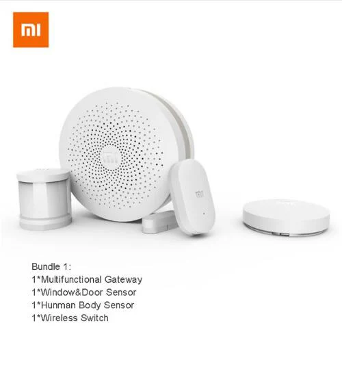 Bundle 4in1 Xiao mi умный дом наборы шлюз версия 2 двери окна набор датчиков человеческого тела беспроводной переключатель Hu mi dity видеокамера со встроенным видеомагнитофоно mi APP - Цвет: Bundle 4in1
