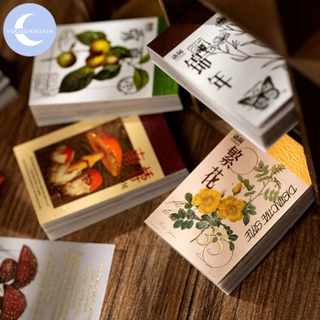 

YueGuangXia Botany Memo Pads Loose Leaf Paper Transparent Sulphuric Acid Refrigerator Motor Sliver Paper Scooter School 10 Pcs