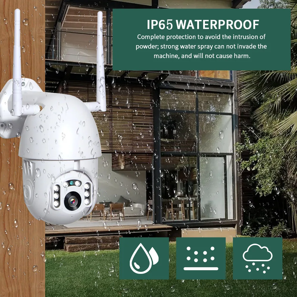 

INQMEGA 4X Digital Zoom H.265 1080p PTZ IP Camera Outdoor Speed Dome CCTV WIFI Camera Exterior IR Home Surveilance Security Cam