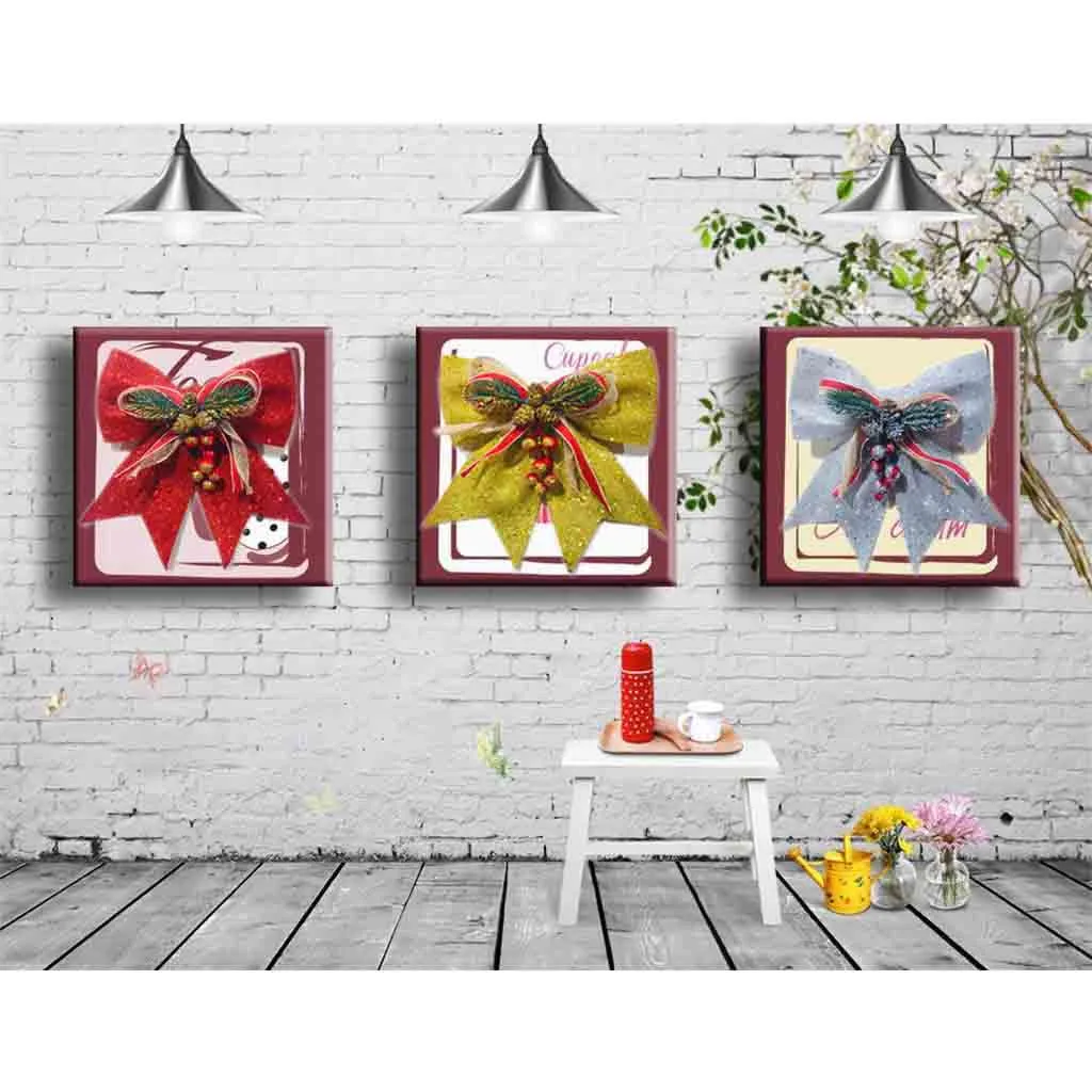 35X40 см Рождественский бант DIY жемчужный хлопковый бант Шарм Рождественская елка украшения кулон Oct#23
