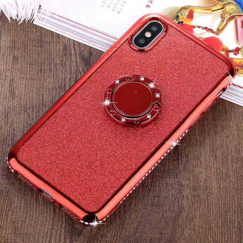 NEW Case For Huawei Nova 5 5i P20 Mate 30 Lite 2019 Pro Honor 9 7X 8X Max Glitter Sequin Plating Ring Cover Shockproof TPU Coque | Мобильные
