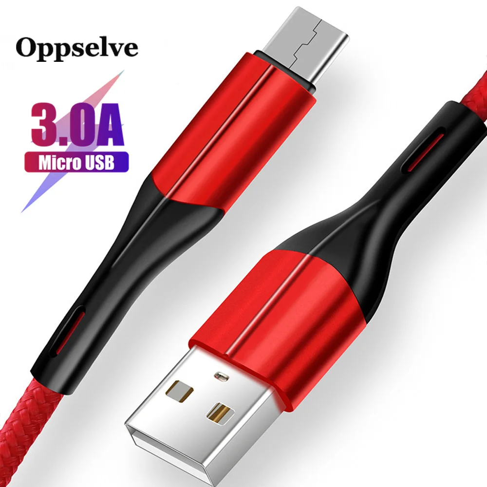 

Oppselve 3A Charger USB Cable Micro USB Wire for Xiaomi Redmi 3.0 Fast Charging Data Cavo Kable Microusb Cable for Samsung S7 6
