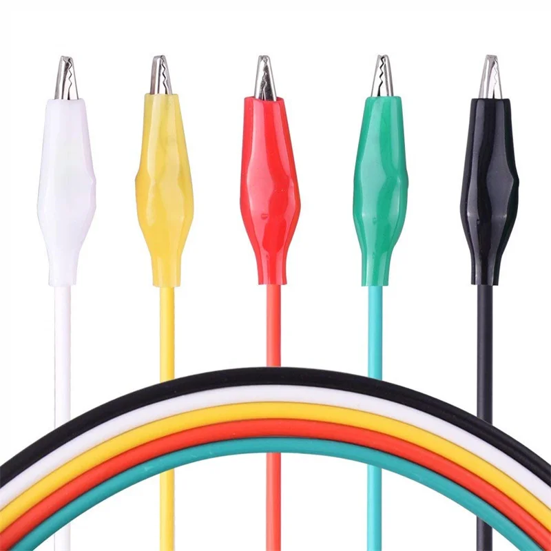 Line length 50cm Crocodile Clip Number 35mm Double-ended Crocodile Clips Cable alligator clips electric test clamp test clip test hooks clips alligator clip adapter Alligator Clips Wire Testing Wire Clip 10pcs