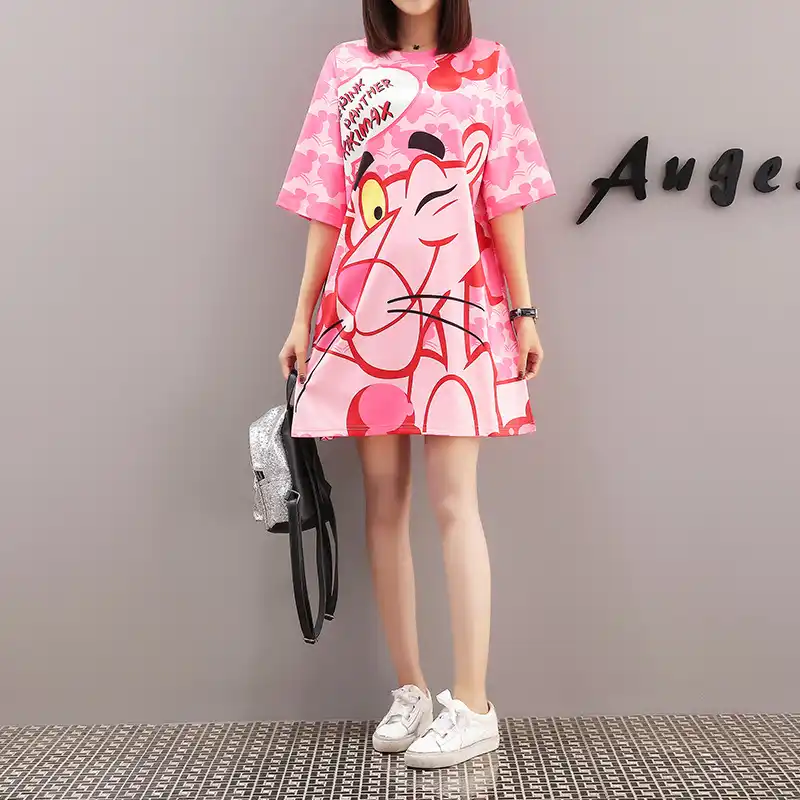 pink panther shirt dress
