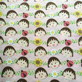 

50*145CM Lovely Girl Printed Cotton Fabric For DIY Sewing Textile Tecido Tissue Patchwork Bedding Quilting Baby Gament Hat Sheet