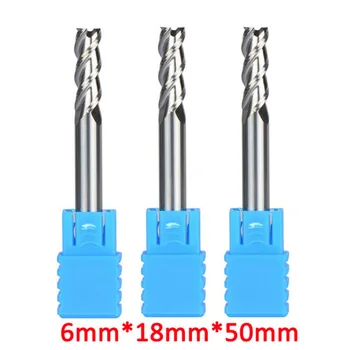 

3Pcs 6mm Carbide End Mills For Aluminum 3-Flute CNC Milling Cutter Bit HRC50 100% Brand New And High Quality