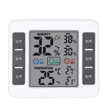 

Magnetic Digital LCD Home Thermograph Temperature Thermometer Hygrometer Humidity Meter Monitor for Greenhouse,Storage Weather