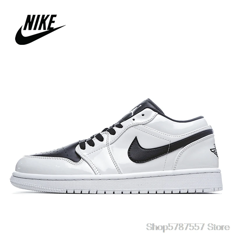 Низкие баскетбольные туфли NIke Air Jordan 1 черно-белые низкие с пандой для мужчин и