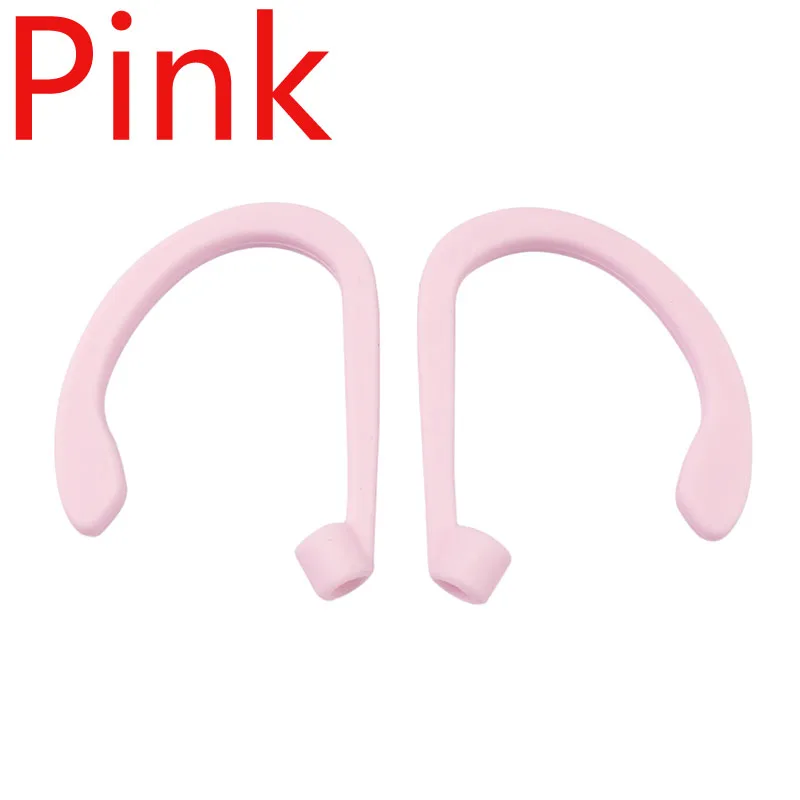 Pink 50 пар, модные наушники, держатель для Apple Airpods, наушники, наушники, анти потеря, ушной крючок, ремешок для Air Pods, силиконовый ушной крючок - Цвет: Pink