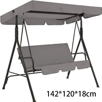 

2Pcs/Set Garden Replacement Canopy Sun Shade Swing Seat Chair Cover Kit 142*120*18cm Seat Cover New 2020
