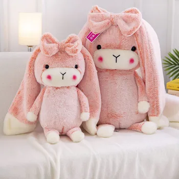 

Plush Toy 55/75CM Soft Bow Bunny Animal Furry Dolls Plush Toys,Children Soft PP Cotton Kids As Birthday Christmas Gift