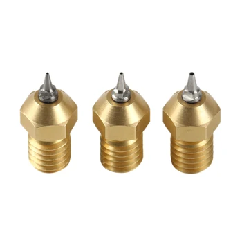

3D Printer Accessories 1.75Mm 0.2 0.3 0.4Mm Copper Nozzle for V6 Heating Block Hot End Nozzle