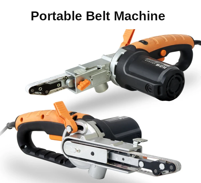 

Маленький домашний ручной ленточный станок 220 В 400 Вт, Многофункциональный шлифовальный станок для металла, скоростная полировальная машина