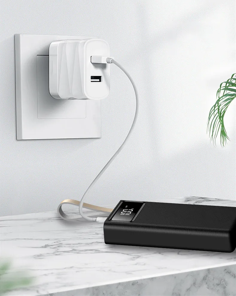 30000 мАч TypeC Micro USB QC Быстрая зарядка Powerbank Светодиодный дисплей Портативный внешний аккумулятор зарядное устройство для телефона xs max S8 S9 S10E