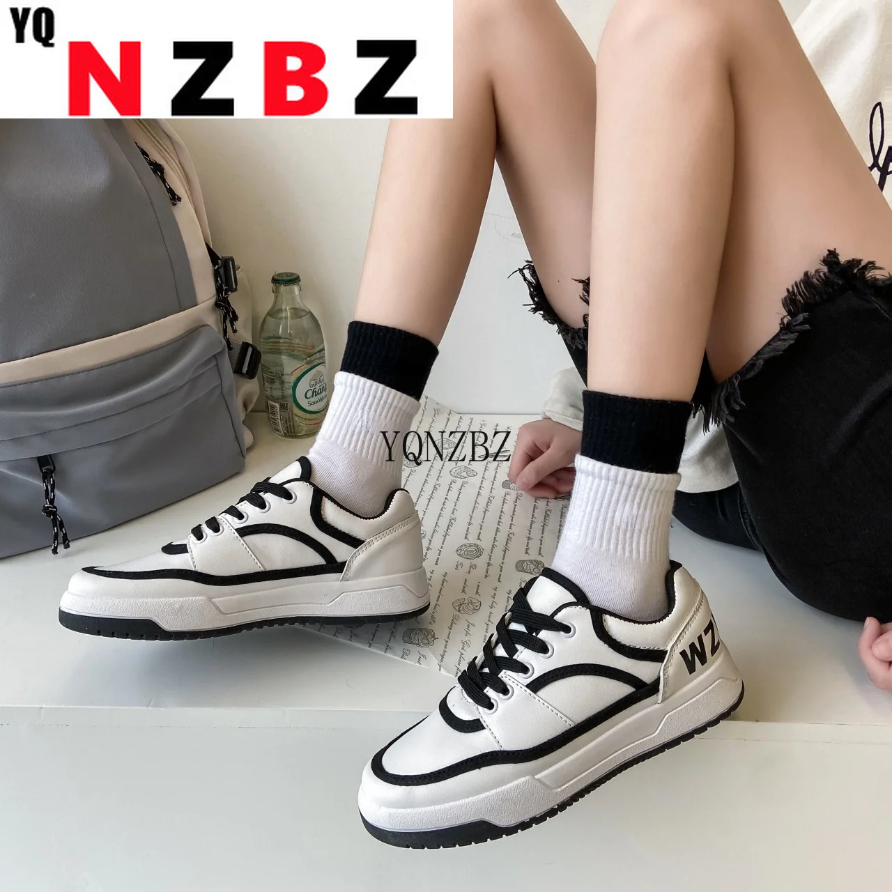 Zapatos planos blancos para mujer, zapatillas de Skateboard resistentes al desgaste, femeninos, calzado para caminar, novedad de Otoño de 2022 - AliExpress