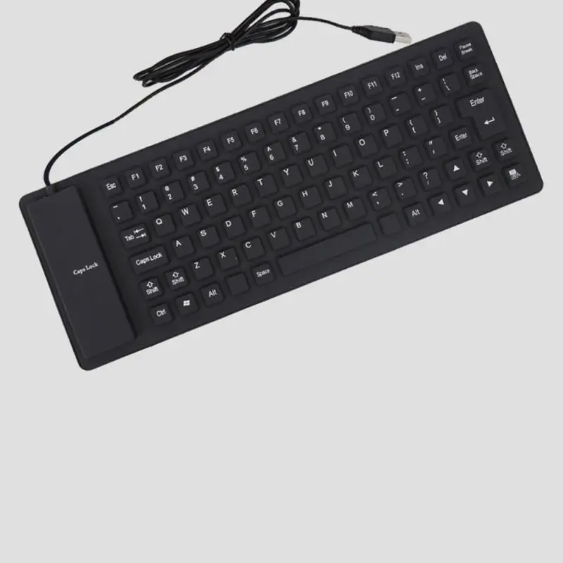 

Foldable Waterproof USB Silicone Keyboard Rollup Silent 85 Keys Keypad For PC Laptop Computer Functionable Keypad
