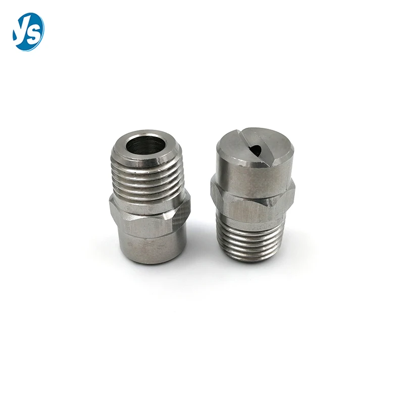 HU 304 Stainless Steel V Jet Flat Fan Spray Nozzle, Water Jetter Flat Fan Spraying Nozzle 1/4 Inch Thread 3