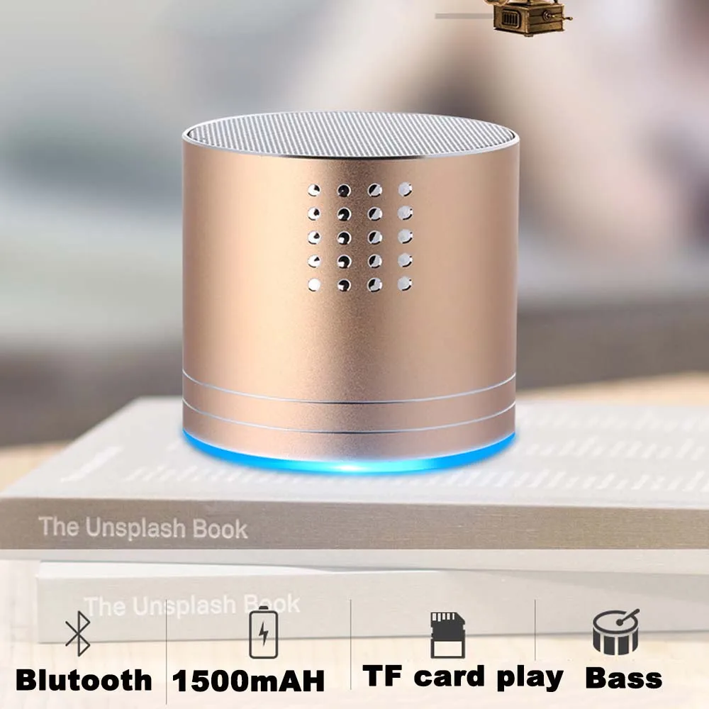 Мини Портативная Bluetooth колонка Беспроводная басовый звук стерео сабвуфер fm радио