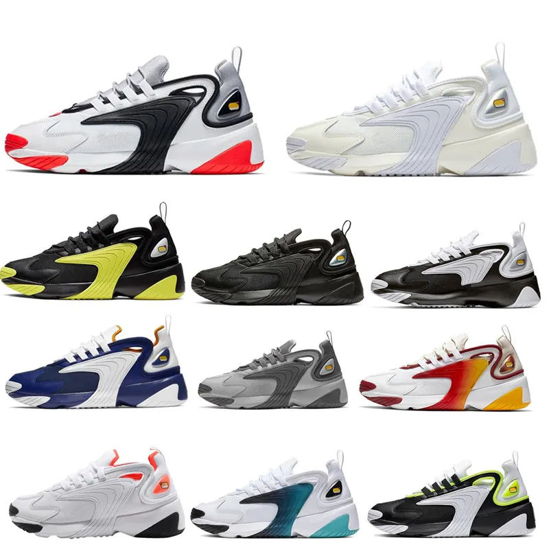 

M2K 2K Tekno 2000 mens running shoes for womens Triple Black White Dynamic Yellow 90s style breathable sports sneakers shoes