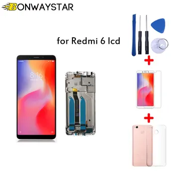 

5.45" AAA Quality LCD+Frame For Redmi 6 LCD Display Screen Digitizer Replacement Assembly With Tools&Tempered film&TPU Case