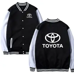 Мужская бейсбольная куртка Тойота с логотипом автомобиля Повседневная хип хоп Harajuku толстовки мужская бейсбольная форма Slim Fit унисекс