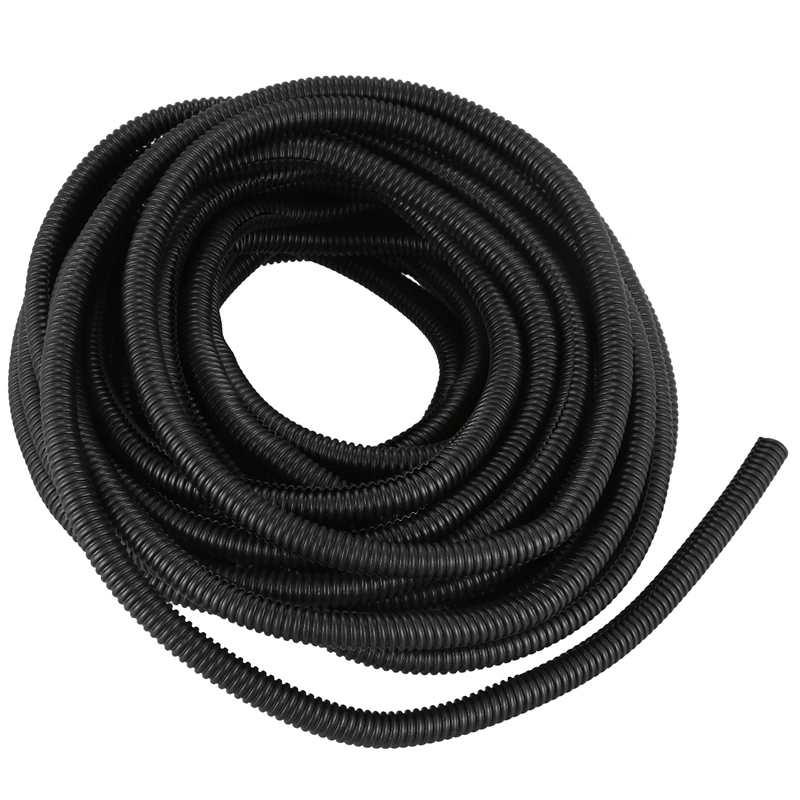 

50 Ft Split Wire Loom Conduit Polyethylene Tubing Black Color Sleeve Tube