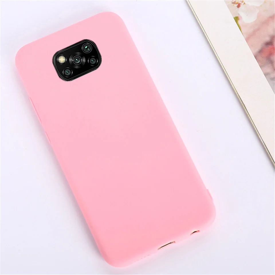 cell phone belt pouch Candy Color Frosted Silicone Phone Case For Xiaomi Poco X3 Nfc F2 F3 Pro M2 M3 C3 Pocophone F1 Matte Soft Tpu Back Cover Cases mobile phone case with belt loop Cases & Covers