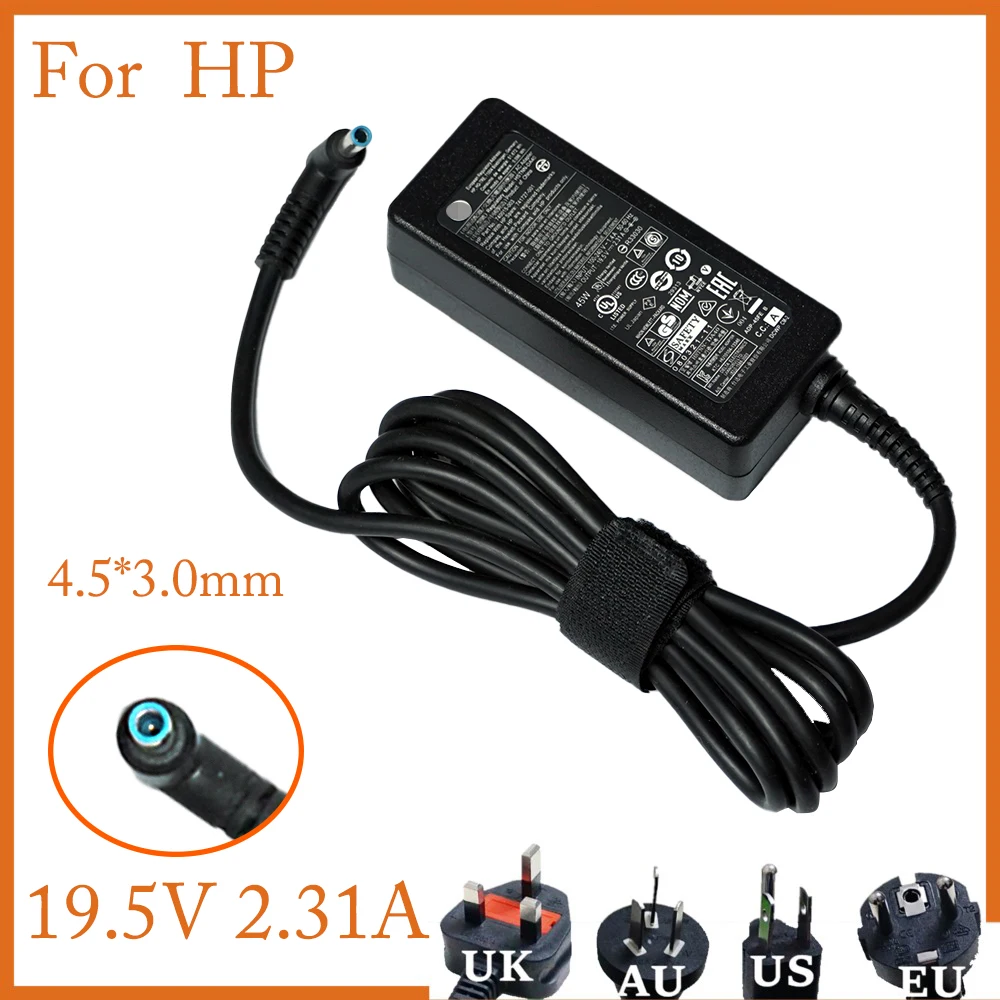 Cargador de batería de alimentación para portátil HP 15-r052nr, adaptador de CA de 19,5 V, 2,31a, 45W, HSTNN-CA40, Jack de 741727x4,5mm, tpn-w122
