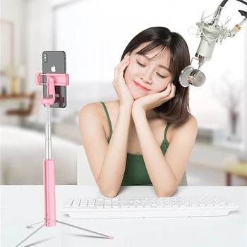 

Wireless Bluetooth Selfie Stick with Tripod Telescopic Rod Self-timer Artifact for iPhone Android Smart Phone Steady Controller
