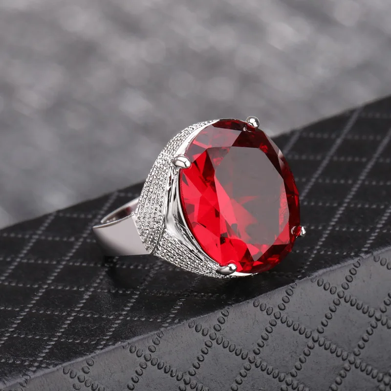 

Women's 925 Silver Inlaid Goose Shaped Ruby Ring Engagement Wedding Gift Jewelry Wholesale