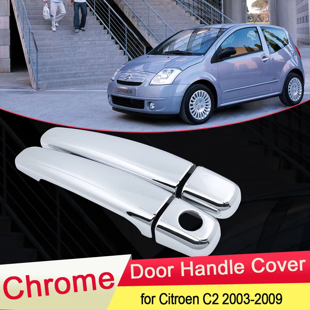 Для Citroen C2 2003 2004 2005 2006 2007 2008 от модного хромированные дверные ручки крышки отделка