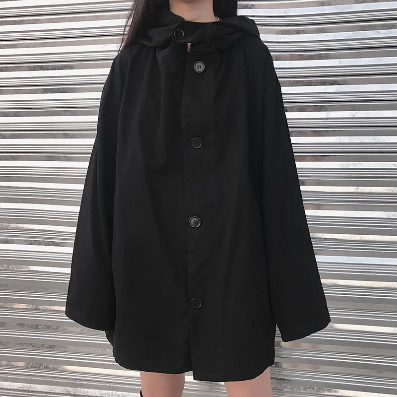 Yangelo Harajuku Black Solid Women 