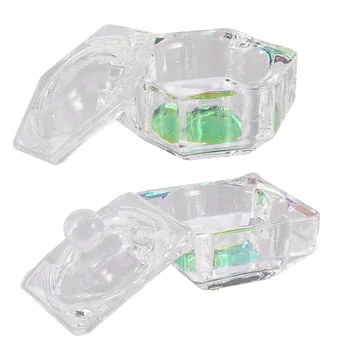 

2pcs Transparent Mini Creative Glass Cup Crystal Cups Manicures Cups Nail Art for Nail Salon