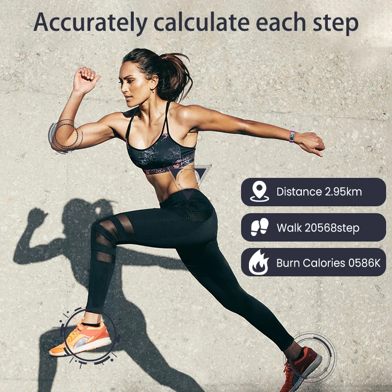  Vorke VK7 Smart Watch 1.14 inch Touch Screen IP68 Fitness Tracker Blood Pressure Measurement Smart  - 33053802147