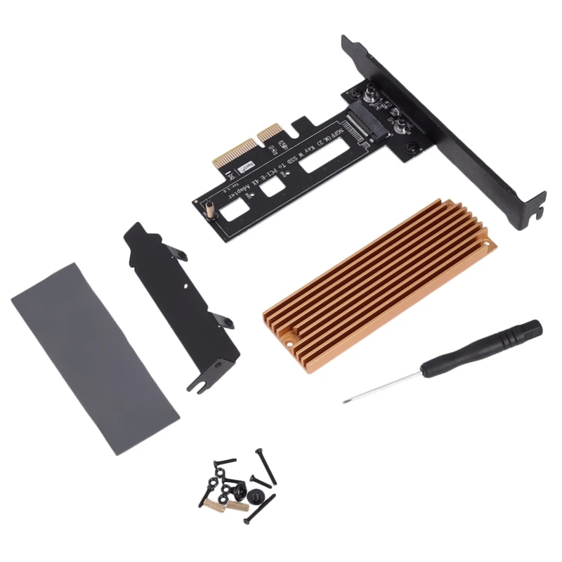 

M Key M.2 Nvme Ssd Ngff Type To Pcie Pci-E Pci Express 4X Adapter Card With Heatsink Computer Adapter For Pc