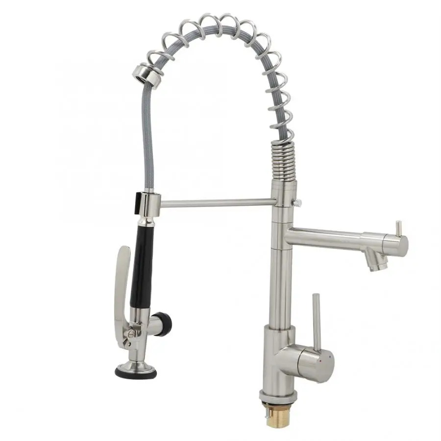 

Household Kitchen Faucet Pull Down Spring Faucet Hot and Cold Water Tap Washbasin Faucet