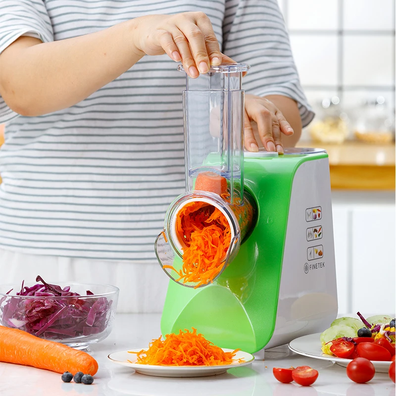 Electric Vegetable Cutter Salad Machine Carrot Potato Onion Slicer Shredded Household Food Processor Slicing Artifact 220V 150W 3