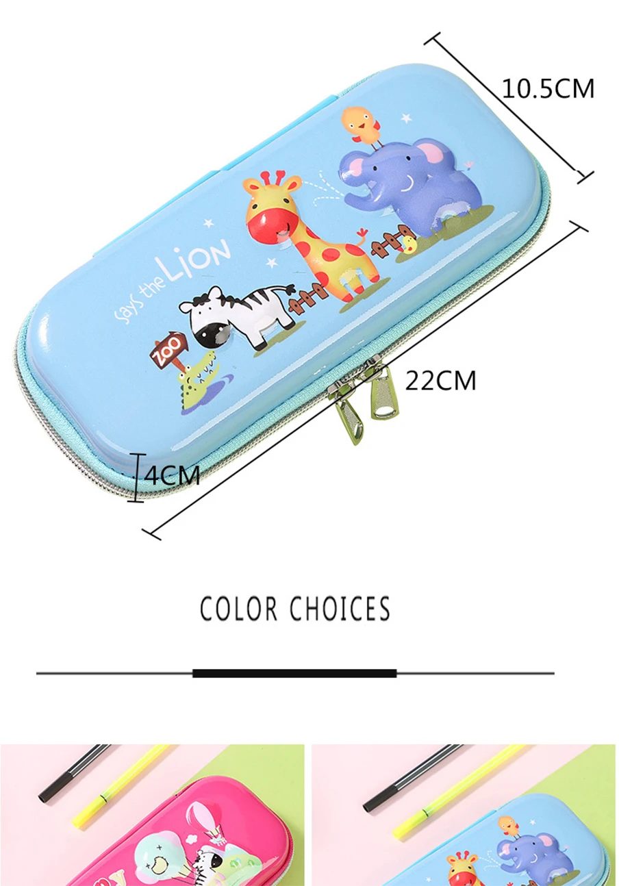 SQUMIDER Creative Pencil Case Cartoon Pencil Box Zipper Large-capacity Bag For Student Gift Cute School Stationery Supplies